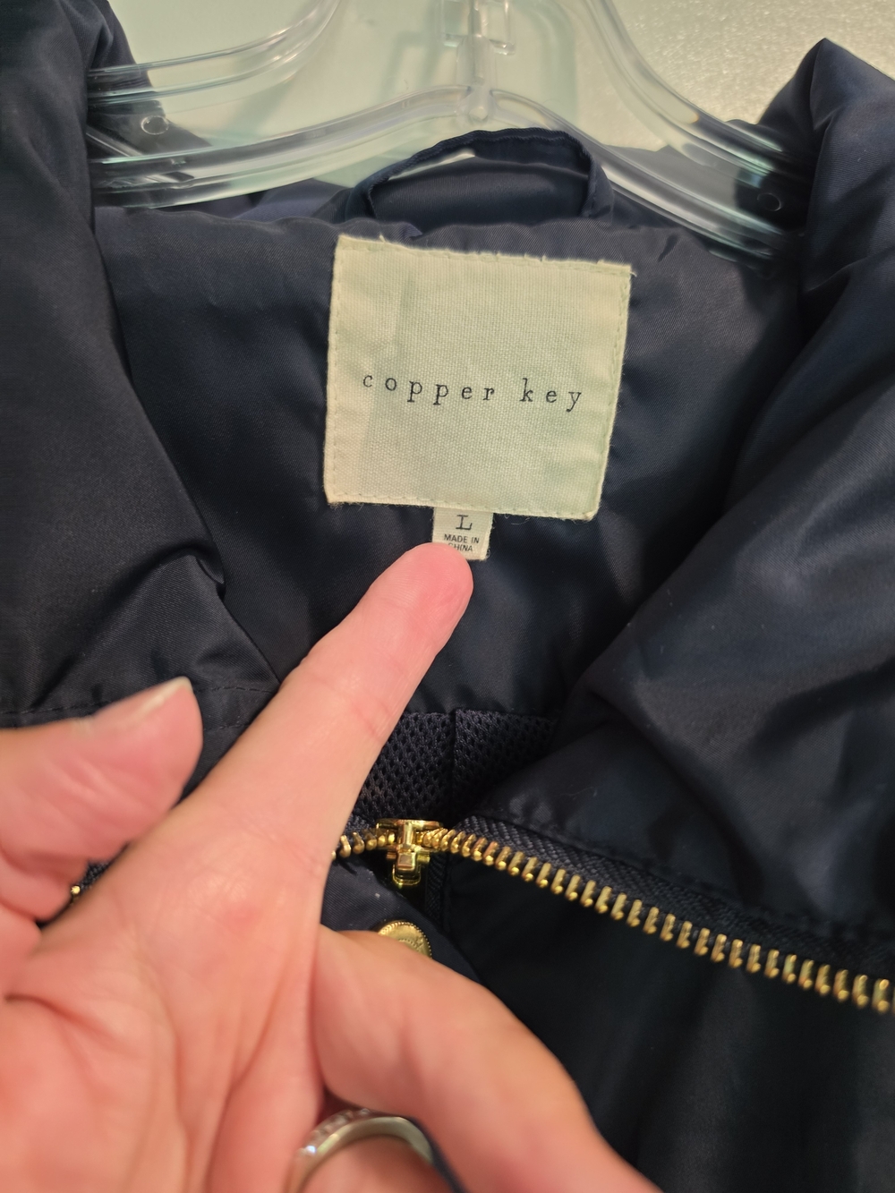 Copper Key Navy Utility Jacket with Gold-Tone Hardware - Picture 4 of 4